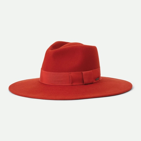 BRIXTON Structured Fedora Red Rancher Hat 100% Wool Can Be UNISEX  Size M - Picture 6 of 12